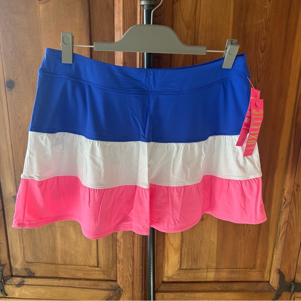 Lilly Pulitzer Blue, Pink, and White Skort